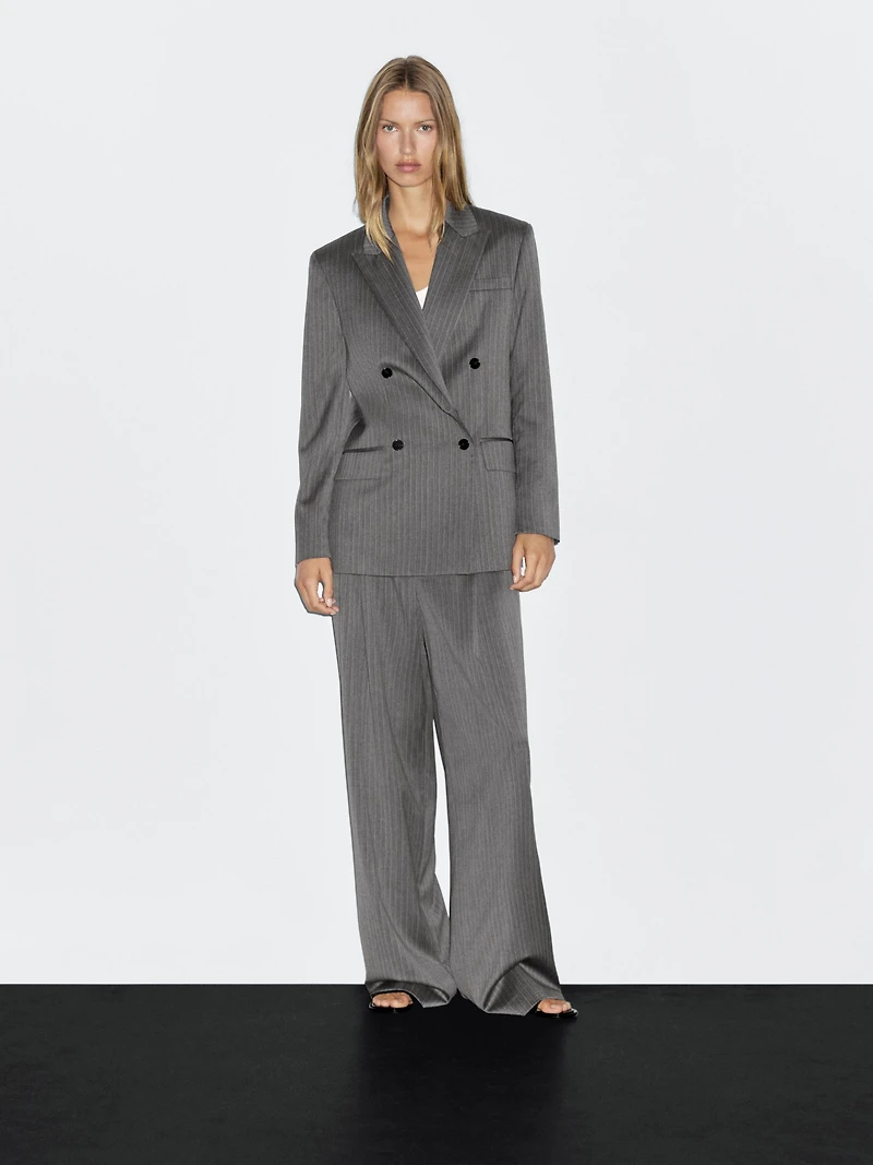 Blazer à rayures tennis 100 % laine