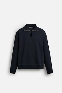 BASIC QUARTER-ZIP SWEATSHIRT