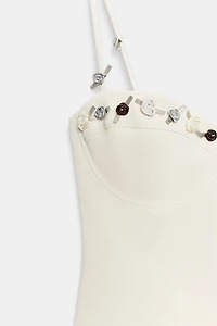 ROBE STRETCH FAÇON CORSET À FLEURS
