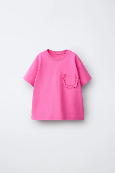 RUFFLE POCKET T-SHIRT