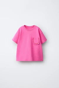 RUFFLE POCKET T-SHIRT