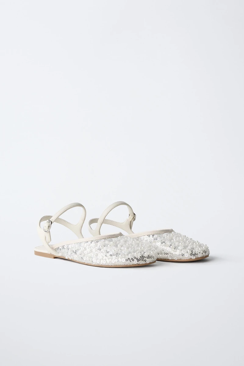 PEARL FANTASY SLINGBACK BALLET FLATS