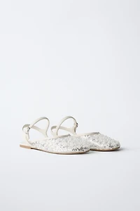 PEARL FANTASY SLINGBACK BALLET FLATS