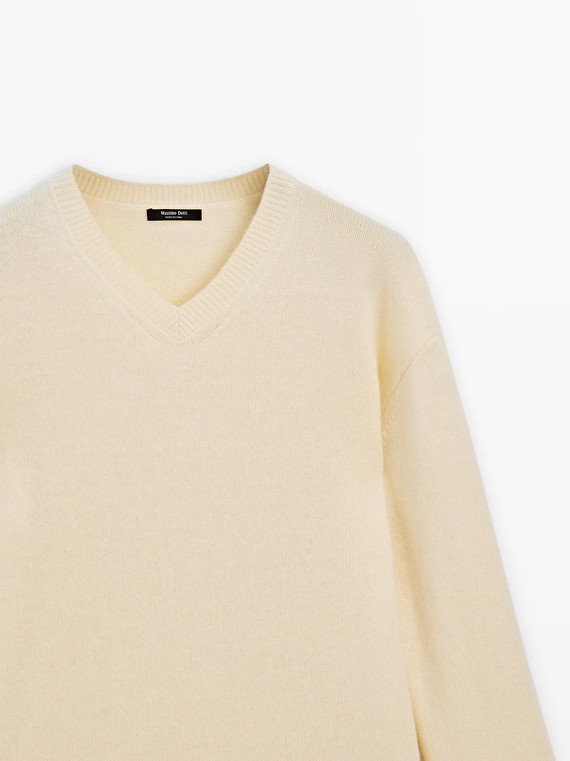 Pull en maille oversize à col V