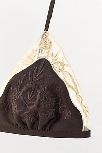 100% VISCOSE EMBROIDERED LACE BRA