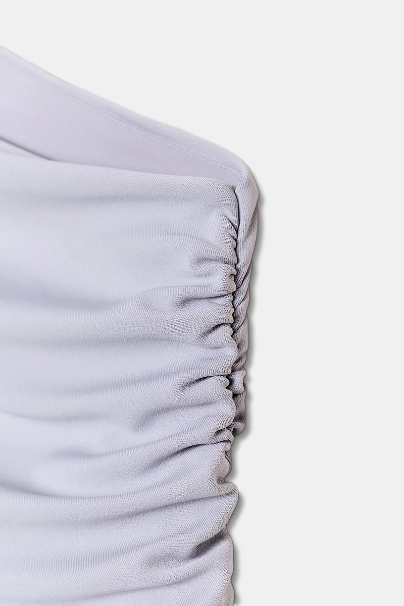 ASYMMETRIC DRAPED BODYSUIT