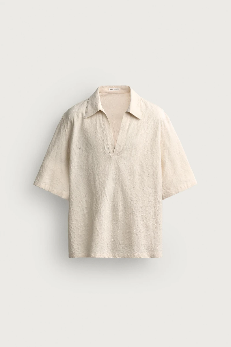 CHEMISE POLO RELAXED FIT JACQUARD
