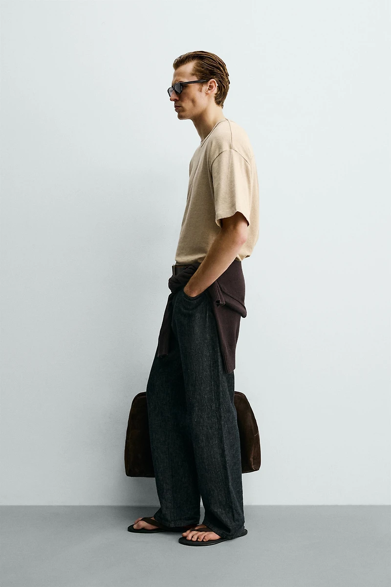 RELAXED FIT TEXTURED T-SHIRT