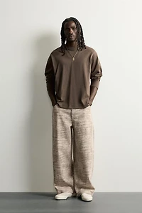 ANIMAL PRINT RELAXED FIT PANTS