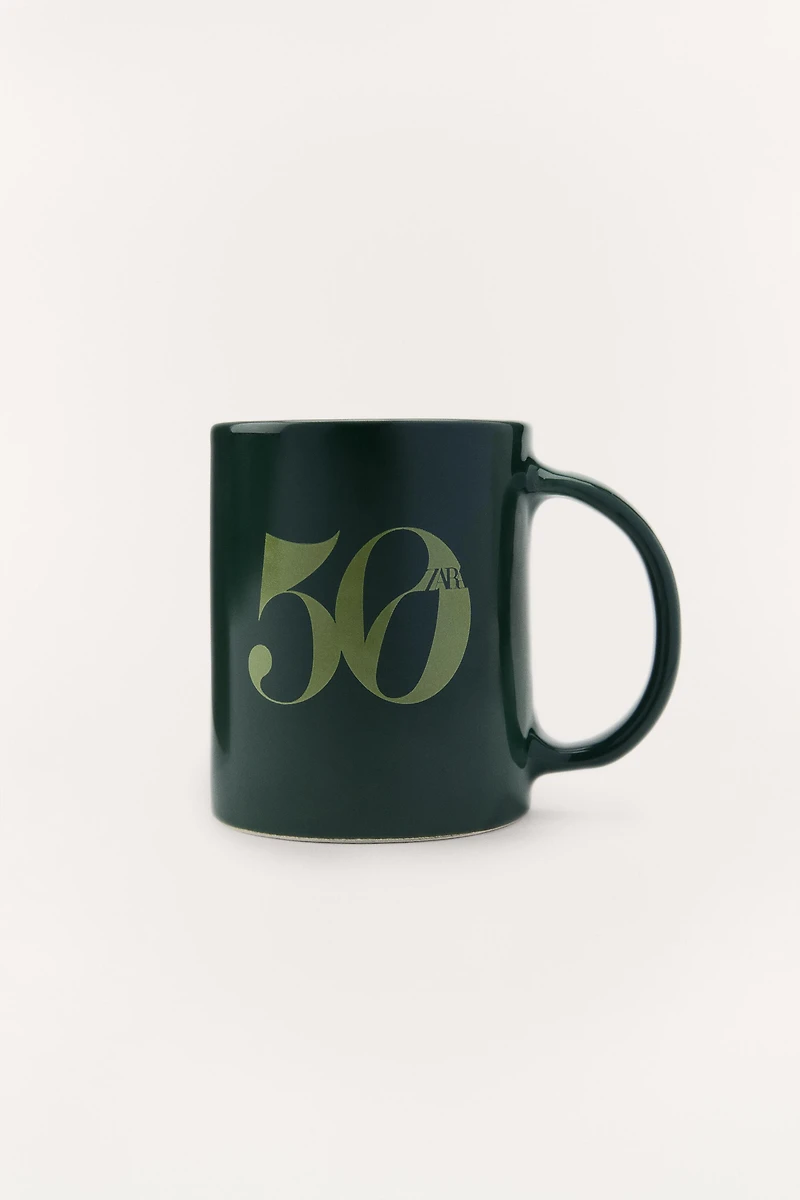 50TH ANNIVERSARY EARTHENWARE MUG