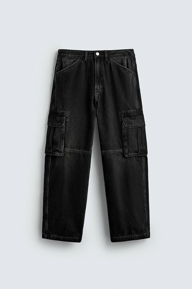 STRAIGHT FIT CARGO JEANS