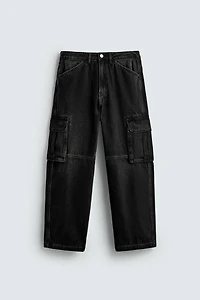 STRAIGHT FIT CARGO JEANS