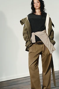 LOW-RISE CHINO PANTS