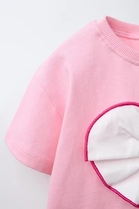 T-SHIRT CŒUR ASSEMBLÉ POPELINE