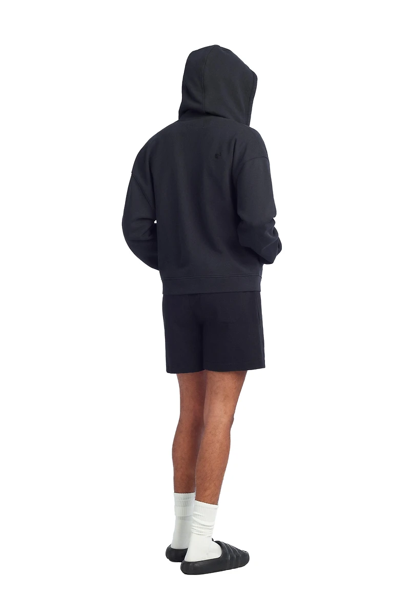 CROPPED FIT ZIPPER HOODIE SWEATSHIRT