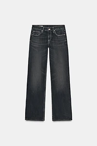 TRF WIDE LEG LOW RISE JEANS