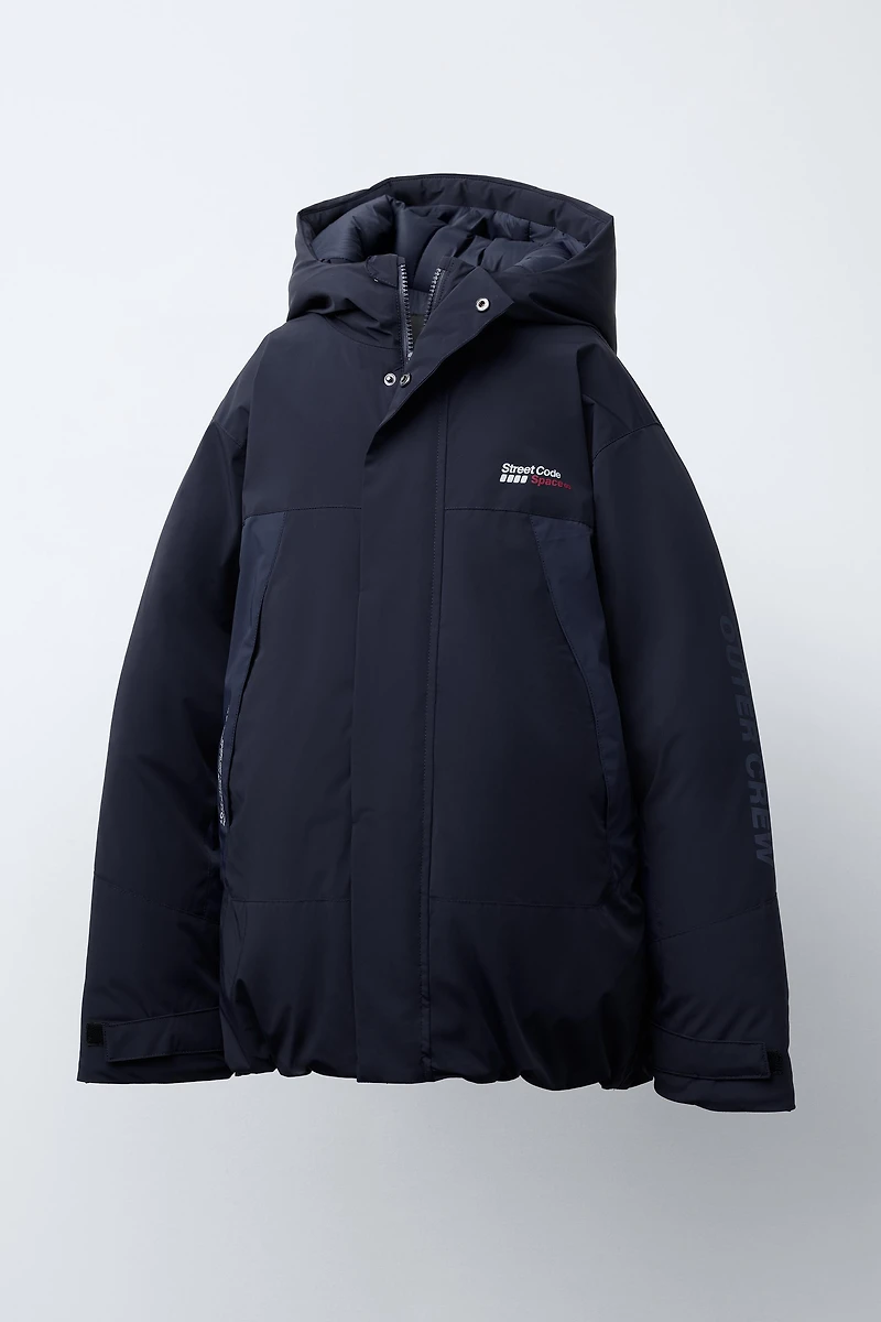 COLOR BLOCK PUFFER JACKET