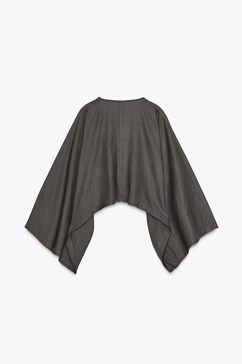 ASYMMETRIC CAPE KIMONO