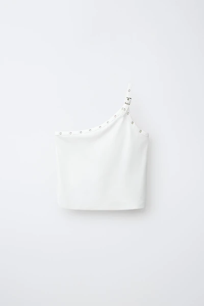 ASYMMETRIC BUCKLE TOP