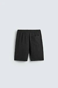 RELAXED FIT VISCOSE - LINEN SHORTS