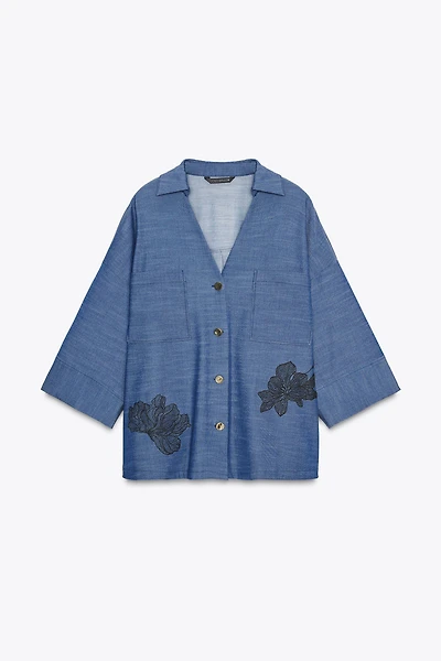 CHEMISE KIMONO FLEURS