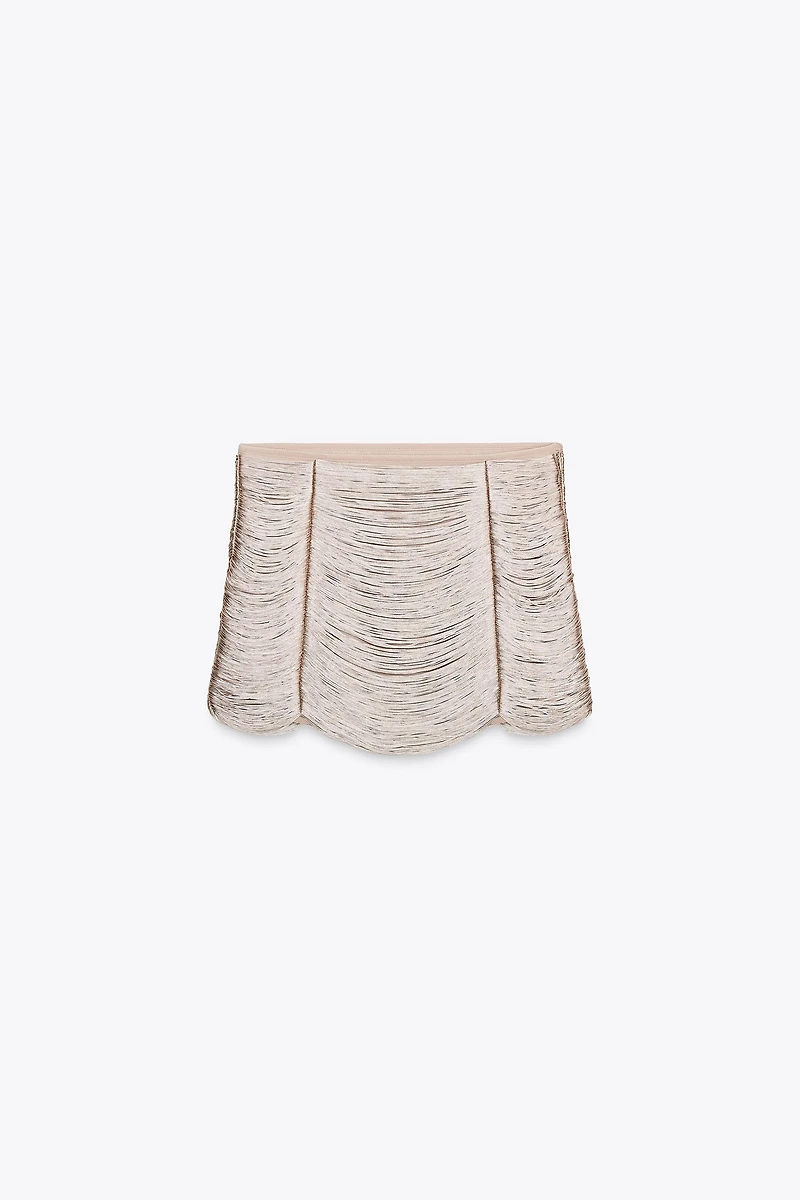 FRINGED MINI SKIRT