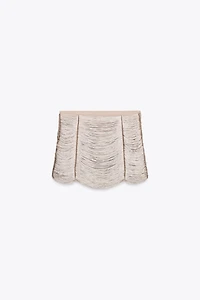 FRINGED MINI SKIRT