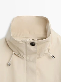 High neck bomber puff jacket