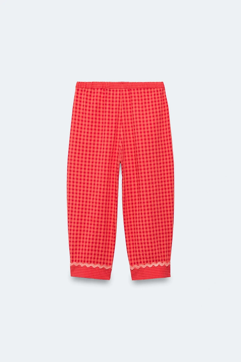 2-14 YEARS/ LIMITED EDITION GINGHAM CHECK PANTS