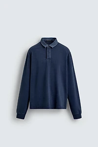 SWEAT POLO COL CONTRASTE