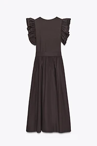 RUFFLED COMBINATION DRESS