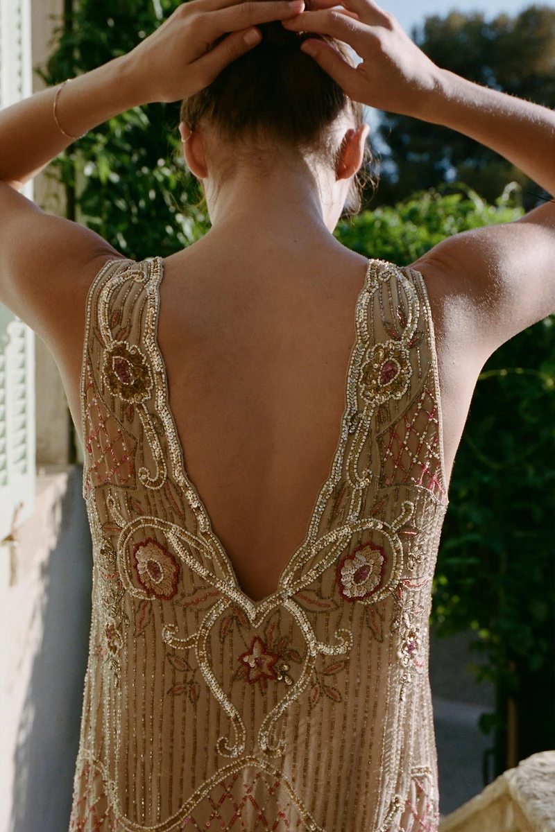 LIMITED EDITION BEADED SEQUIN FRINGE DRESS