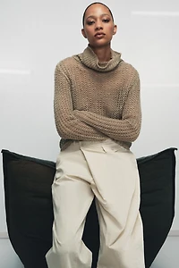100% LINEN OPENWORK JUMPER