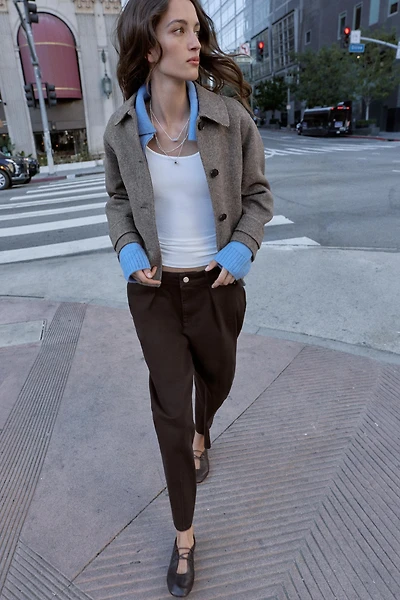 MANTEAU COURT AVEC LAINE
