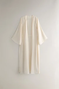 BEIGE SILK ROBE