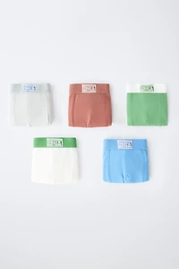 5 BOXERS ÉTIQUETTE (6-14 ANS)