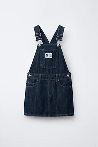 CHAMPION ® X ZARA LABEL DENIM PINAFORE DRESS