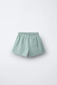 SHORT EN MOLLETON HEAVY WEIGHT À FLEURS