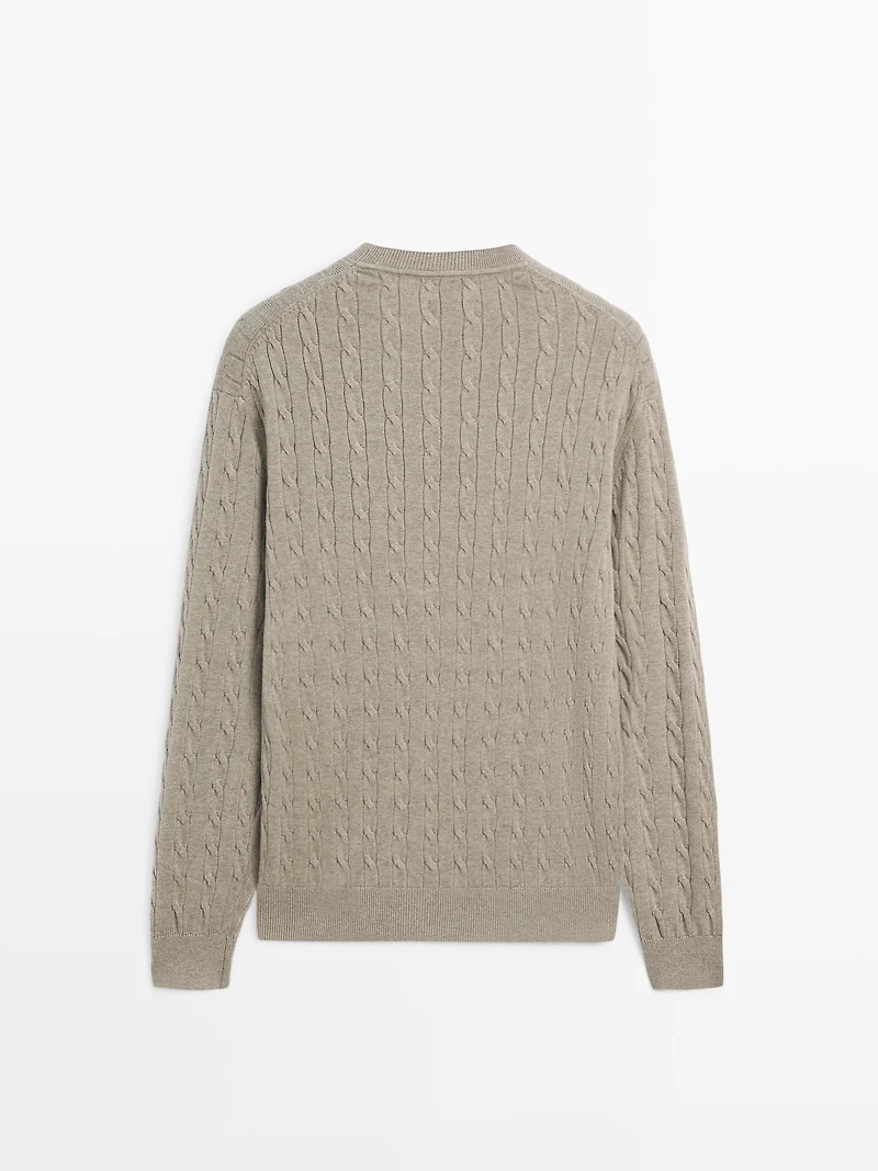Cotton cable-knit sweater