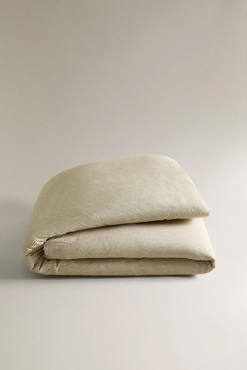 CHILDREN'S MUSLIN STRIPED DUVET COVER