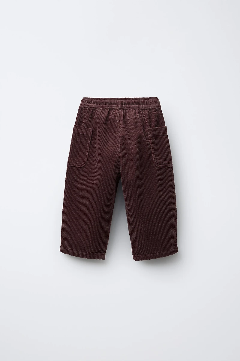 CORDUROY PANTS WITH POCKETS