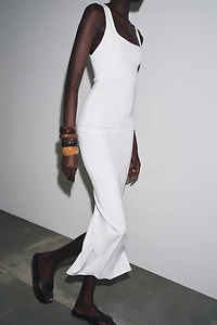 LONG POLYAMIDE BLEND DRESS