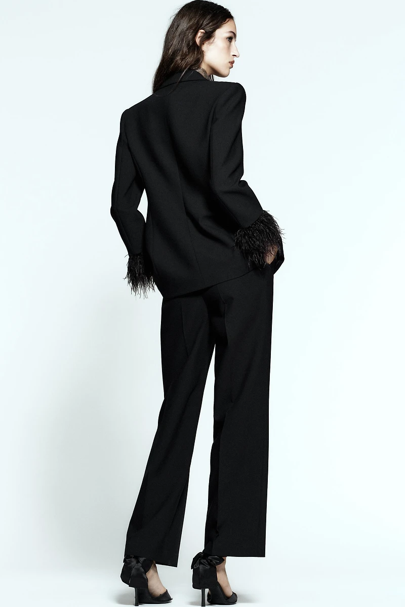 HIGH-WAISTED STRAIGHT LEG PANTS