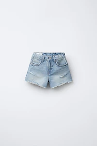 RIPPED DENIM SHORTS
