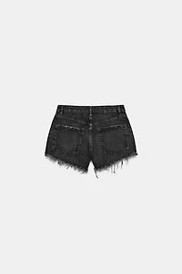 TRF RIPPED HIGH-WAISTED DENIM SHORTS