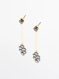 Antique rhinestone earrings