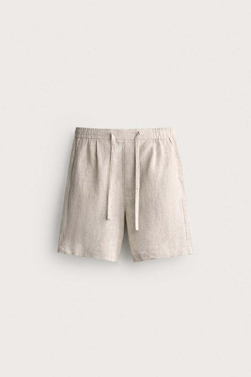 SHORT RELAXED FIT 100% LIN