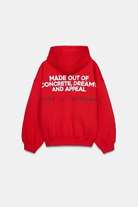 TEXT HOODIE SWEATSHIRT