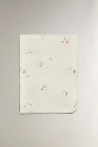 EMBROIDERED BALLOON BABY FLEECE BLANKET
