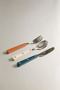 CHILDREN'S FLATWARE SET WITH WARM COLORS (SET OF 3)
